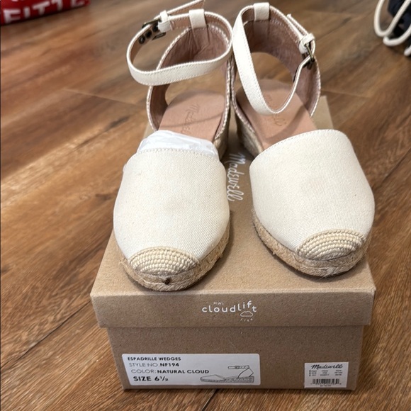 Madewell Cream Espadrille Shoes with Ankle Strap - Picture 4 of 4